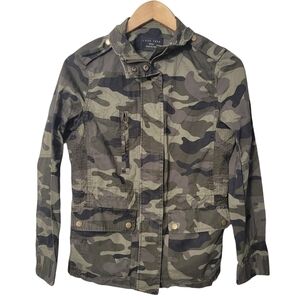 Love Tree Green Camo Full Zip Utility Jacket